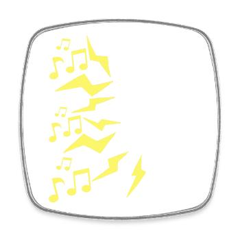 Speaker and music - Square fridge magnet - white - Front