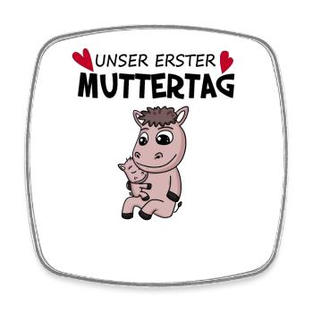Muttertag - erster Muttertag Geschenk - Viereckiger Kühlschrankmagnet - Weiß - Vorne