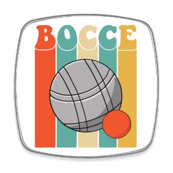 Bocce Spruch Bocce Ball mit Jack Bocci Game Bocce - Viereckiger Kühlschrankmagnet - Weiß - Vorne