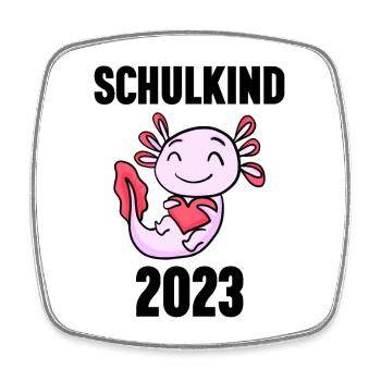 Schuldkind Einschulung 2023 - Viereckiger Kühlschrankmagnet - Weiß - Vorne
