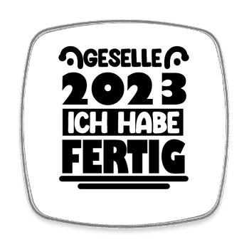 Geselle 2023 Gesellenprüfung - Viereckiger Kühlschrankmagnet - Weiß - Vorne