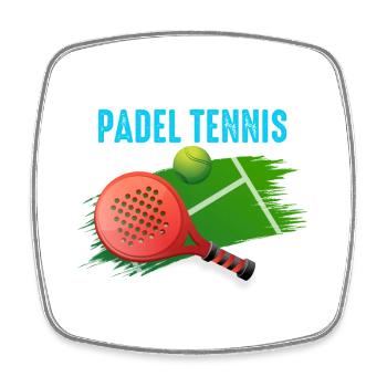 Padel Id Rather Be Playing Padel Tennis - Square fridge magnet - white - Front