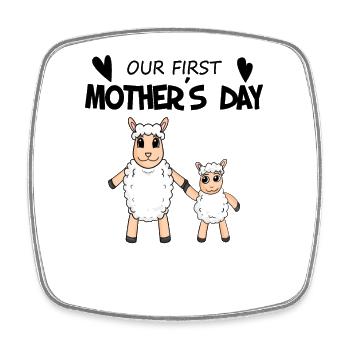Mother's Day - First Mother's Day Gift - Square fridge magnet - white - Front