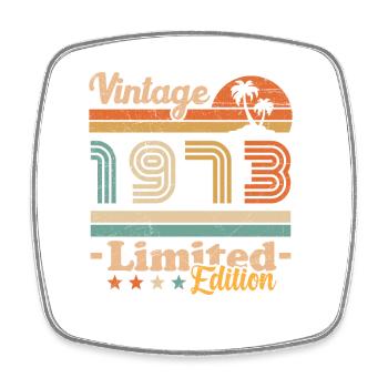 1973 Vintage Vintage Birthday Retro - Magnet carré - blanc - Devant
