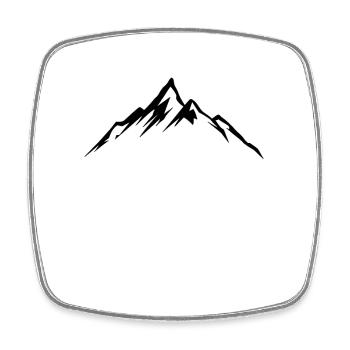 Mountains Motif Mountaineering Mountain Bikers Hiking Mountain - Square fridge magnet - white - Front