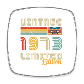 Vintage 1973 Birthday Gift 1973 - Square fridge magnet - white - Front