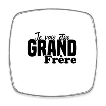 Je Vais être Grand Frère - Magnet carré - blanc - Devant