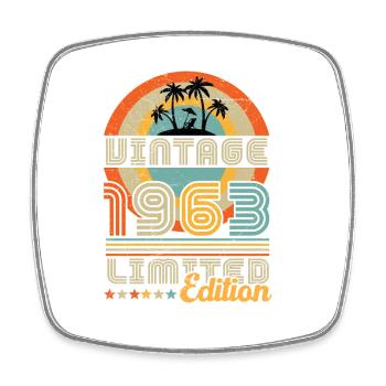 Cadeau D'anniversaire Nées En 1963 - Magnet carré - blanc - Devant