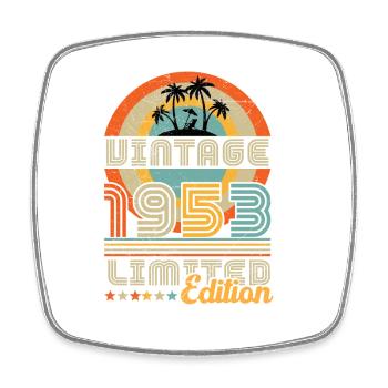 Vintage 1953 Birthday Gift 1953 - Square fridge magnet - white - Front