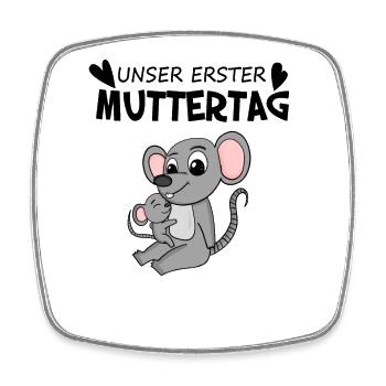 Muttertag - erster Muttertag Geschenk - Viereckiger Kühlschrankmagnet - Weiß - Vorne