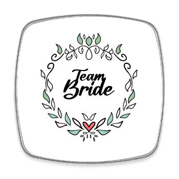 Bridal Team Hen Party - Bride JGA - Square fridge magnet - white - Front