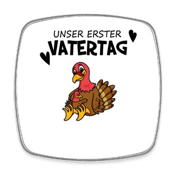Vatertag Motiv - erster Vatertag Geschenk - Viereckiger Kühlschrankmagnet - Weiß - Vorne