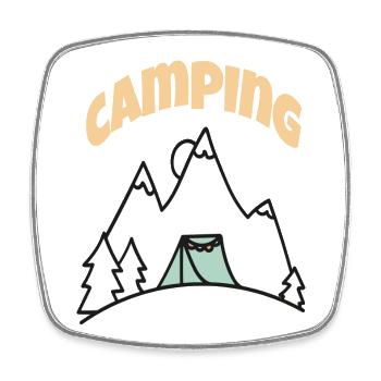 Camping Life - Square fridge magnet - white - Front