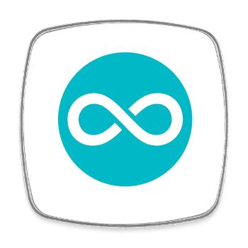 Infinite Loop - Square fridge magnet - white - Front
