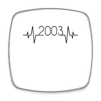 2003 Heartbeat - Square fridge magnet - white - Front