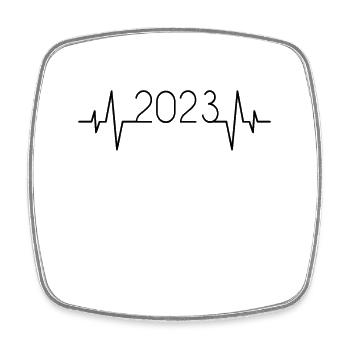 2023 Heartbeat - Square fridge magnet - white - Front