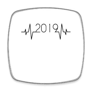 2019 Heartbeat - Square fridge magnet - white - Front