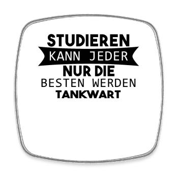 Tankwart lustiger Spruch - Viereckiger Kühlschrankmagnet - Weiß - Vorne