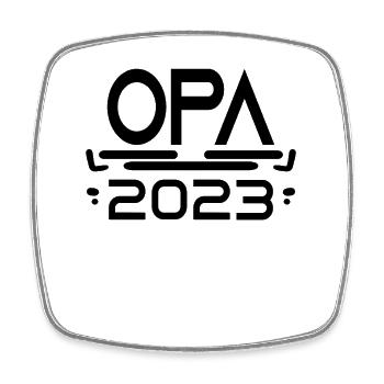 Opa 2023 - Opa werden - Opa Geschenk - Viereckiger Kühlschrankmagnet - Weiß - Vorne