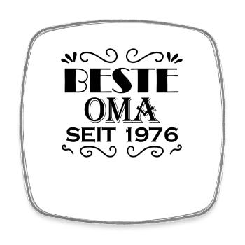 Beste Oma seit 1976 - Oma Geschenk - Viereckiger Kühlschrankmagnet - Weiß - Vorne