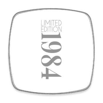 Limited Edition 1984 - Square fridge magnet - white - Front