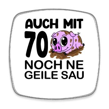 70 Jahre Geburtstag - Viereckiger Kühlschrankmagnet - Weiß - Vorne