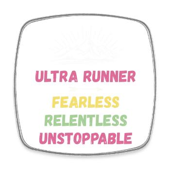Ultra Runner - Intrépide. Implacable. Imparable. - Magnet carré - blanc - Devant