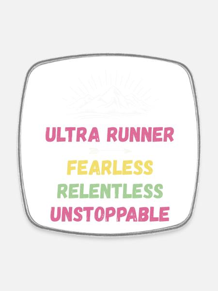 Ultra Runner - Intrépide. Implacable. Imparable. - Magnet carré - blanc