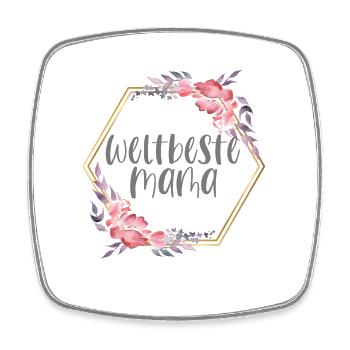 Weltbeste Mama Muttertag Mama Geschenk Geburtstag  - Viereckiger Kühlschrankmagnet - Weiß - Vorne