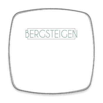 Bergsteigen Schriftzug - Viereckiger Kühlschrankmagnet - Weiß - Vorne