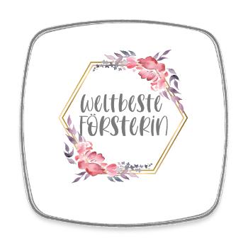 Weltbeste Försterin Forstwirtschaft Beruf Geschenk - Viereckiger Kühlschrankmagnet - Weiß - Vorne