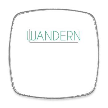 Wandern Schriftzug - Viereckiger Kühlschrankmagnet - Weiß - Vorne