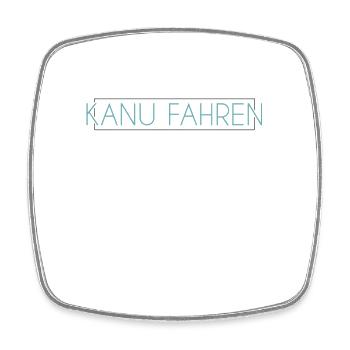 Kanu fahren Schriftzug - Viereckiger Kühlschrankmagnet - Weiß - Vorne