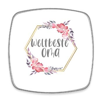 Weltbeste Oma Großmutter Muttertag Geschenk - Viereckiger Kühlschrankmagnet - Weiß - Vorne