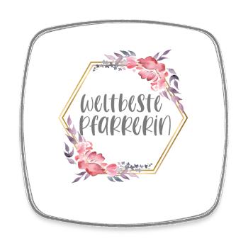 Weltbeste Pfarrerin Kirche Beruf Geschenk - Viereckiger Kühlschrankmagnet - Weiß - Vorne