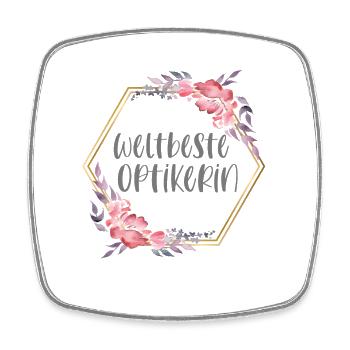 Weltbeste Optikerin Optiker Beruf Geschenk - Viereckiger Kühlschrankmagnet - Weiß - Vorne