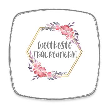 Weltbeste Traurednerin Hochzeit Beruf Geschenk - Viereckiger Kühlschrankmagnet - Weiß - Vorne
