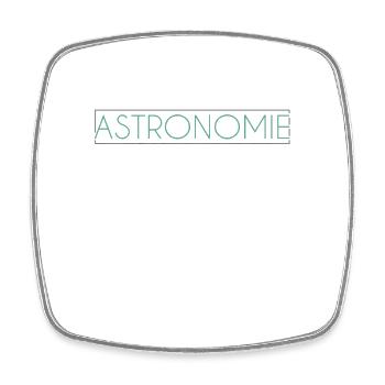 Astronomie Schriftzug - Viereckiger Kühlschrankmagnet - Weiß - Vorne