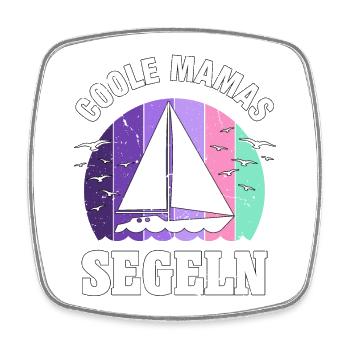 Segeln Segelboot beste Mama Muttertag Geschenk - Viereckiger Kühlschrankmagnet - Weiß - Vorne