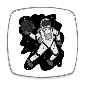 Basket-ball Astronaute Basketteur Joueur de basket-ball - Magnet carré - blanc - Devant