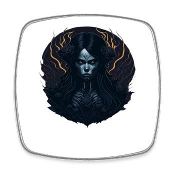 Esthétique de fille gothique noire - Magnet carré - blanc - Devant