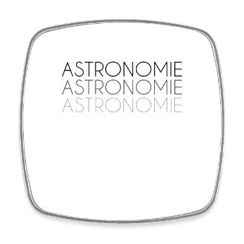 Astronomie Schriftzug - Viereckiger Kühlschrankmagnet - Weiß - Vorne