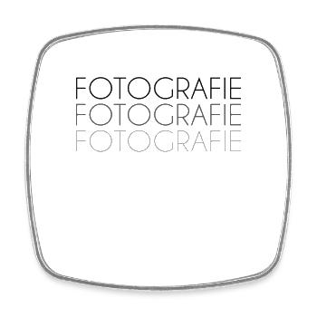 Fotografie Schriftzug - Viereckiger Kühlschrankmagnet - Weiß - Vorne