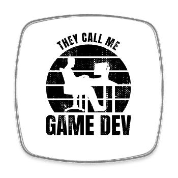 Game Developer - Viereckiger Kühlschrankmagnet - Weiß - Vorne