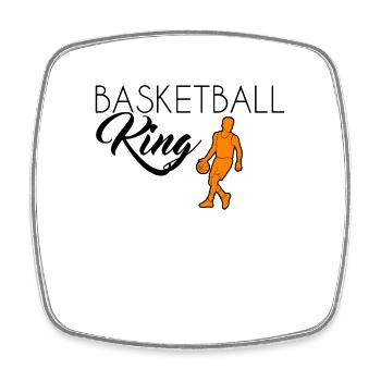 Basketball King - Viereckiger Kühlschrankmagnet - Weiß - Vorne