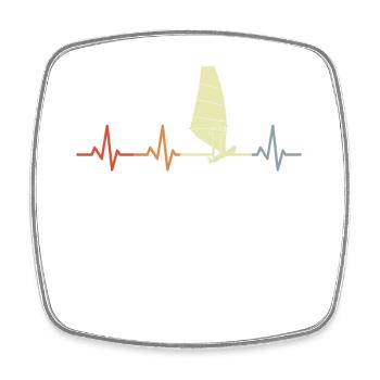 Windsurfer Heartline Vintage - Square fridge magnet - white - Front