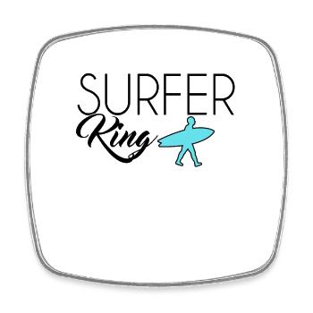 Surfer King - Magnet carré - blanc - Devant