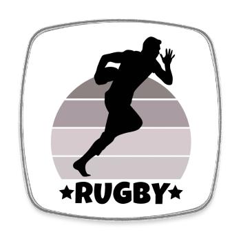 rugby, rugby sport, fan de rugby - Magnet carré - blanc - Devant