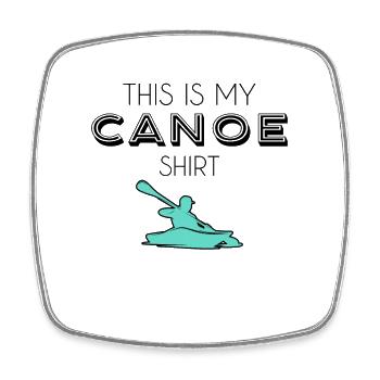 Canoe Shirt - Square fridge magnet - white - Front