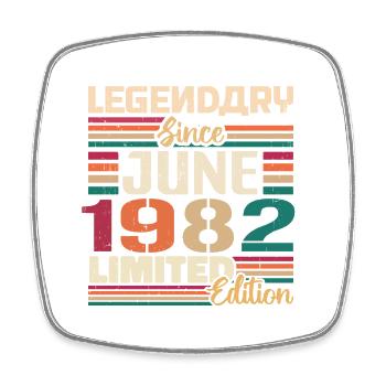 Legendary June 1982 Limited Edition June 1982 - Square fridge magnet - white - Front